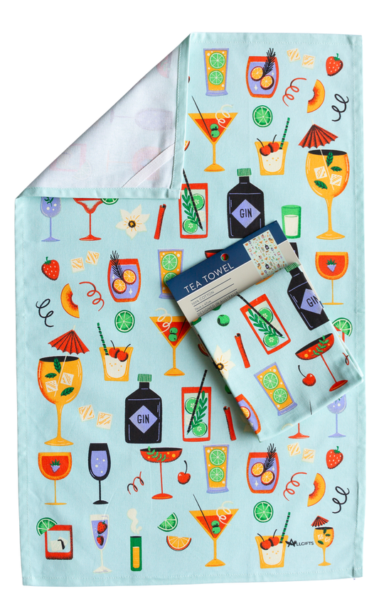 Geschirrtuch - Cocktails Baumwolle 74cm x 47cm