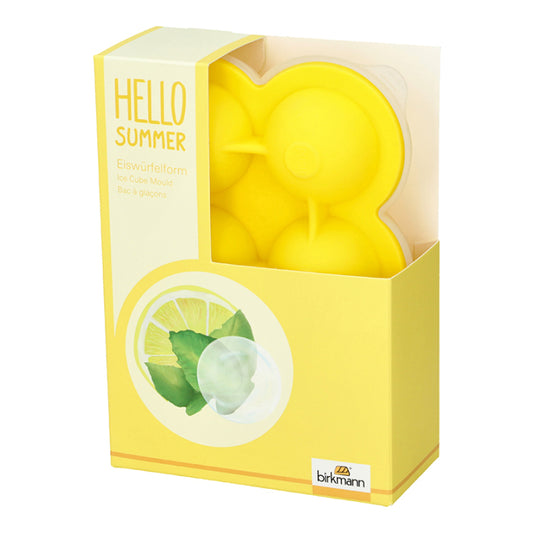 Eiswürfelform Hello Summer yellow Kugel 8 Stück