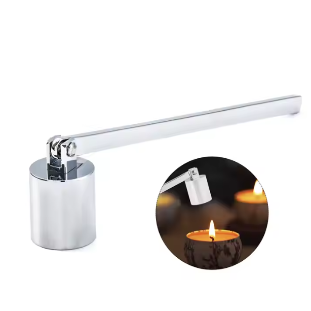 Kerzenlöscher Edelstahl - Gerade Form - Silber