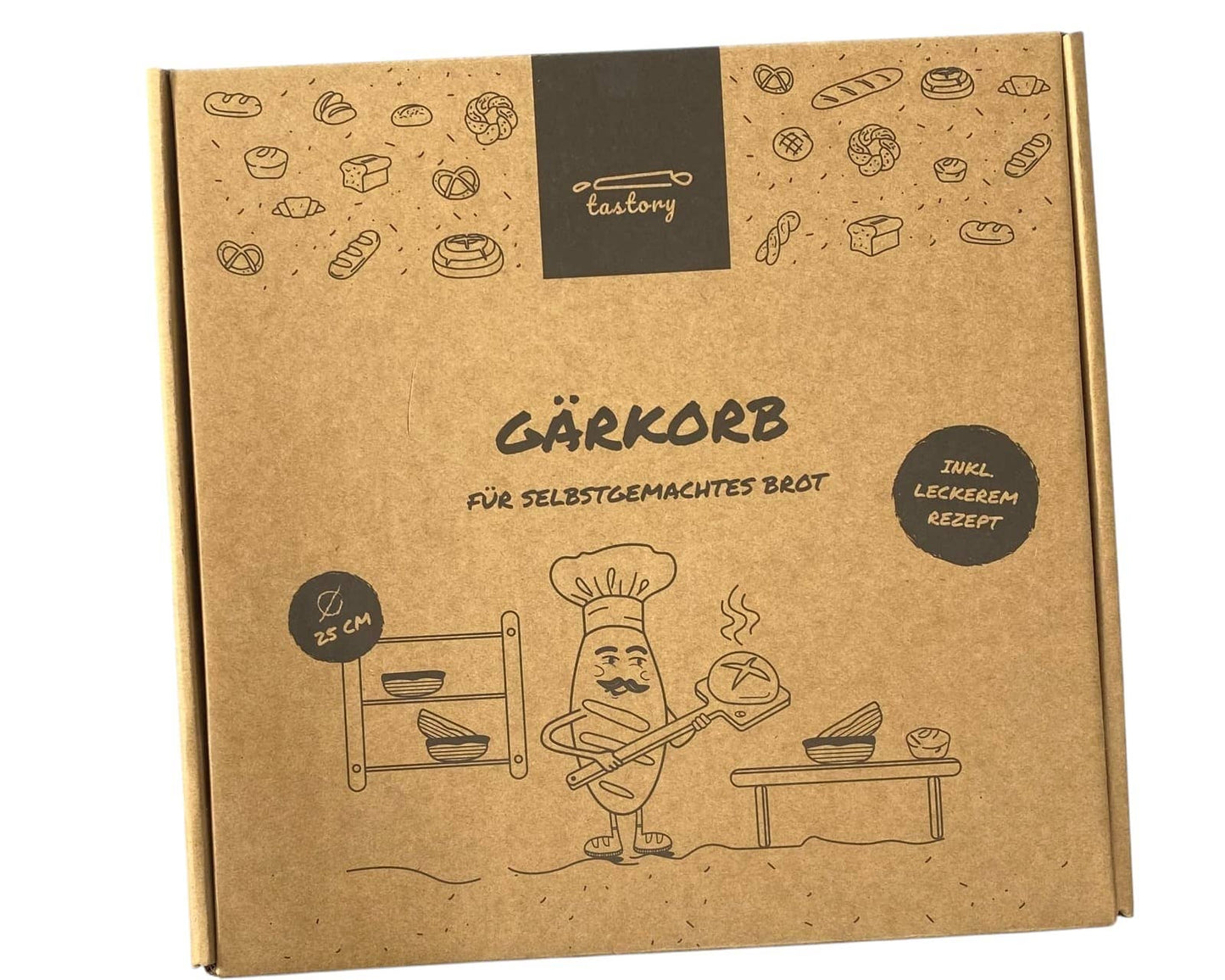 Gärkorb Set Ø 25 cm DIY Brot Back Kit