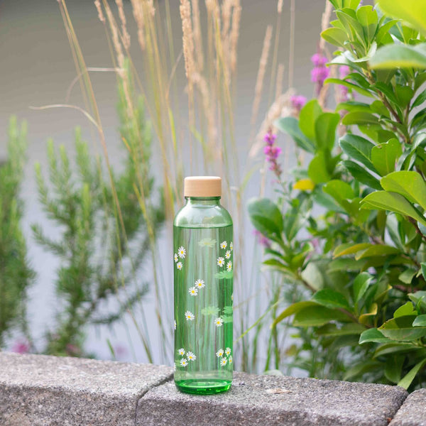 Trinkflasche Glas GREEN DAISY 0,7 l