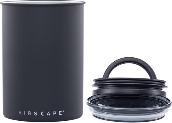 Kaffeedose mittel, schwarz matt, Edelstahl für 500gr.