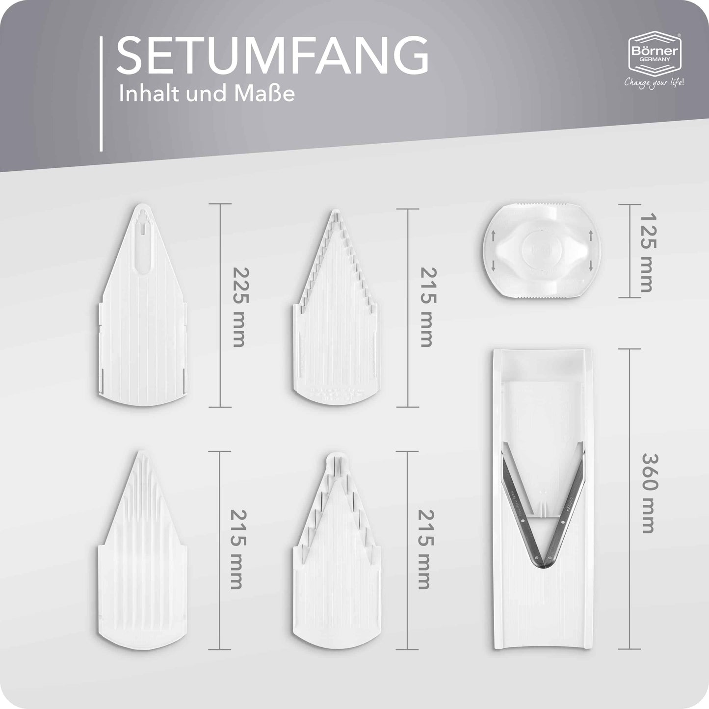 Gemüsehobel V1 Classic Line weiss Starter Set
