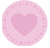 Plätzchen-Stempel Herz Ø 5 cm, Holzgriff, mit Silikonscheibe, rosa
