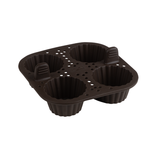 Flexiform Airfryer Muffin 16,7x16,7cm braun für 4 Muffins