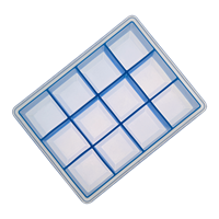 Eiswürfelbereiter Würfel 4x4 cm  eisblau Silikon