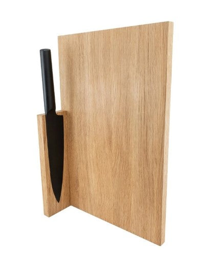 Schneidbrett Eiche groß mit magnetischen Messerhalter 37x24x2 cm