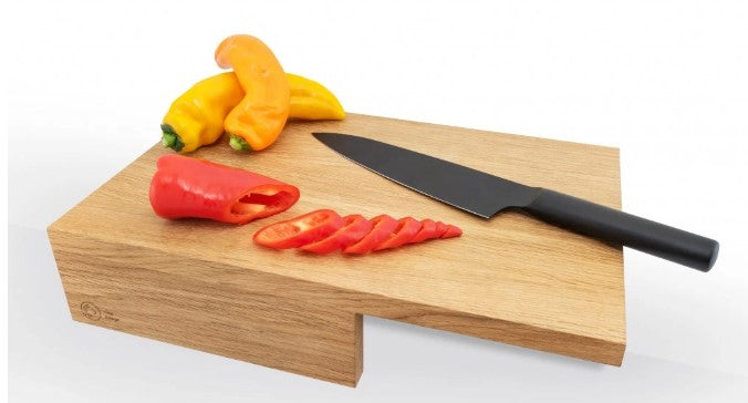 Schneidbrett Eiche klein mit magnetischen Messerhalter 32x21x2 cm