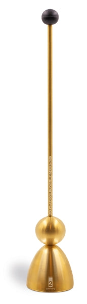 "Clack" Eieröffner Golden Edition, Matt Gold, Silikonkugel schwarz