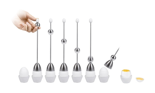 "Clack" Eieröffner Keramikei weiß Clack