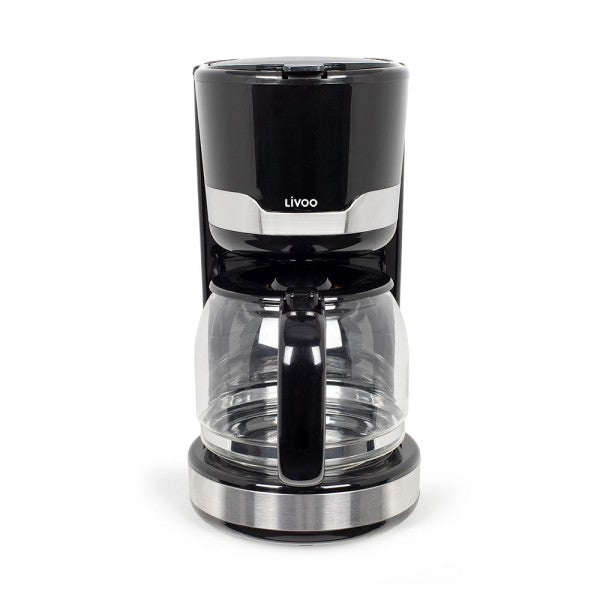 Elektrische Kaffeemaschine 1000 W bis zu 14 Tassen Schwarz