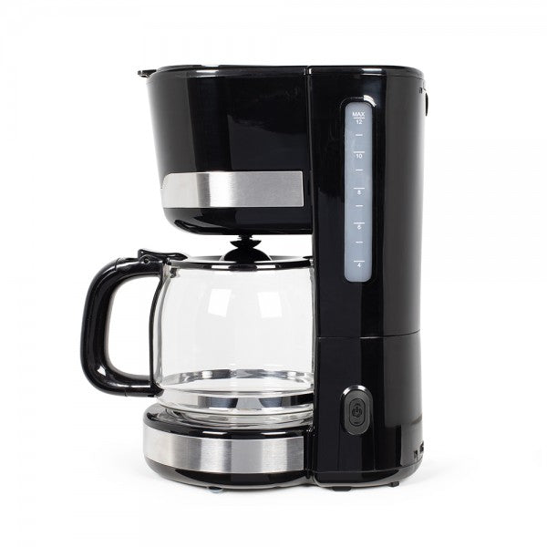 Elektrische Kaffeemaschine 1000 W bis zu 14 Tassen Schwarz