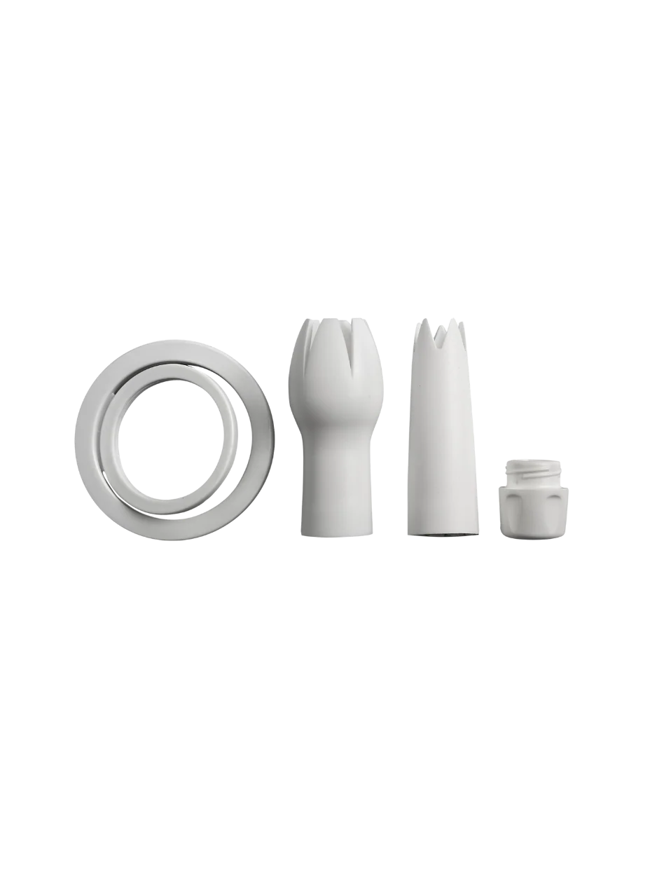 Ersatzteilset für Dessert Whip PLUS 1x Dichtungsring weiß, 2x Garniertüllen weiss, 2x Adapter weiss