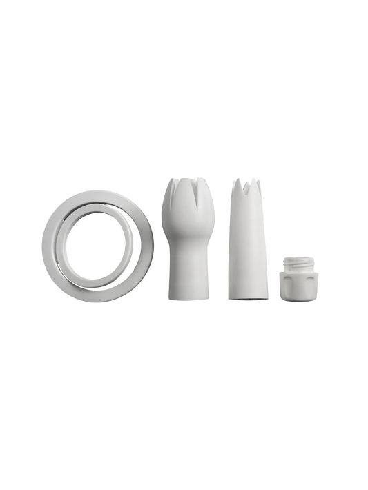 Ersatzteilset für Dessert Whip PLUS 1x Dichtungsring weiß, 2x Garniertüllen weiss, 2x Adapter weiss