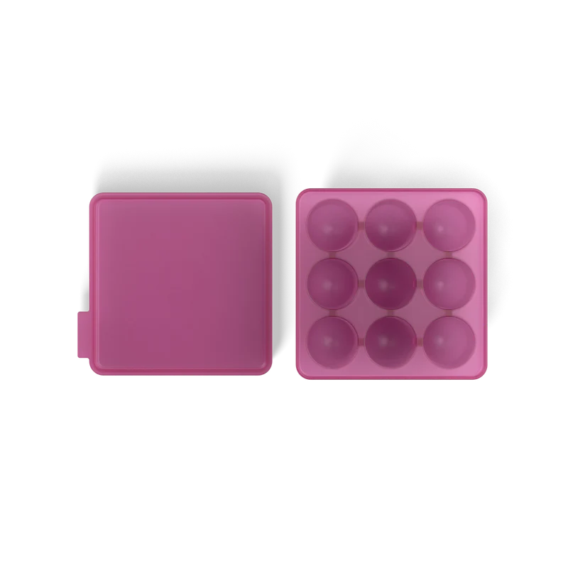 Eiswürfelbehälter 9 x halbrund 16x16x6 cm pink