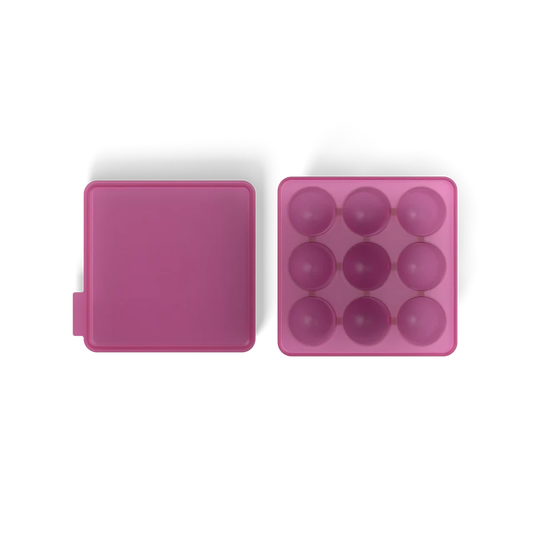 Eiswürfelbehälter 9 x halbrund 16x16x6 cm pink