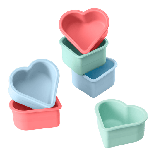 Muffinformen Herz "Pastell Mix" 6er Set