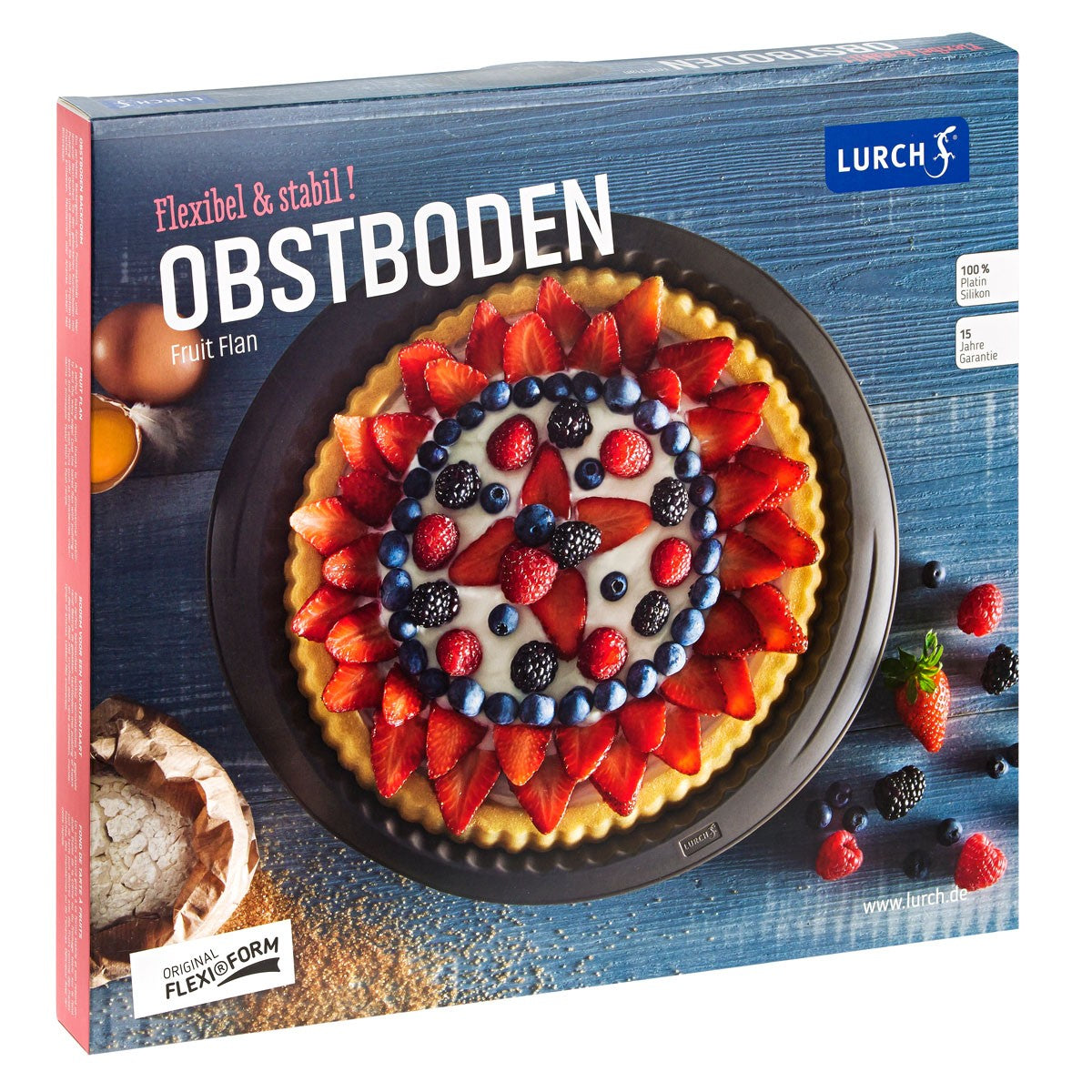 FlexiForm Obstboden 28cm Premium-Platin-Silikon braun