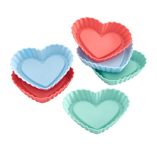 Tortelettformen Herz "Pastell Mix" 6er Set von Lurch