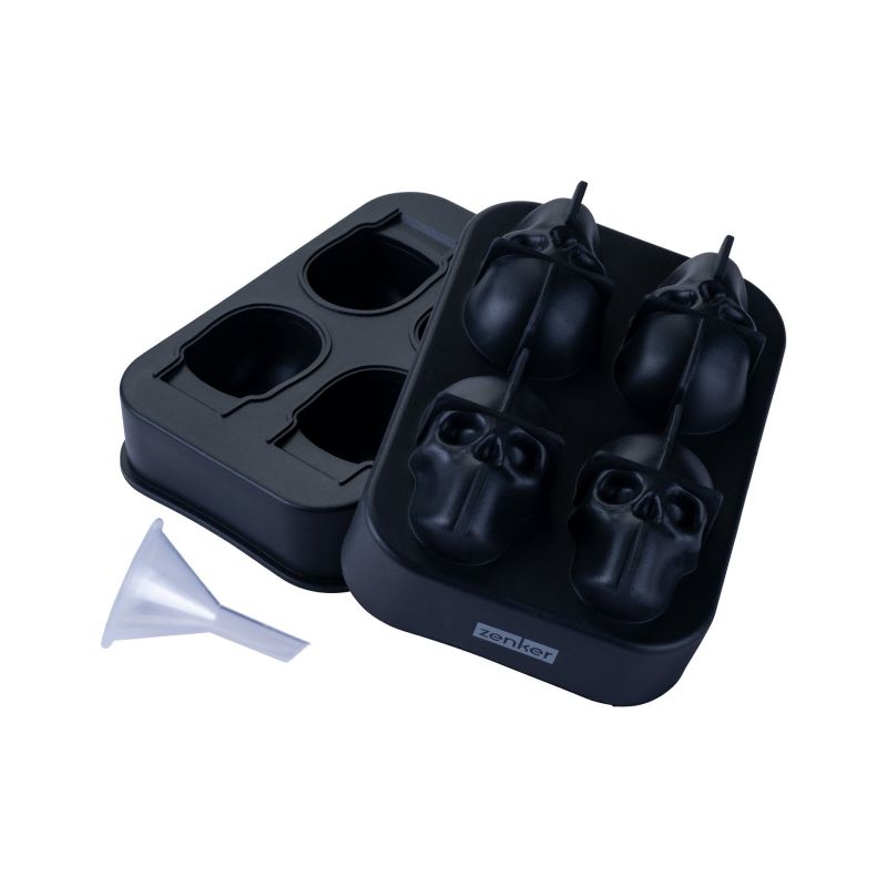 Eiswürfelformer Totenkopf – 4er -  Zenker