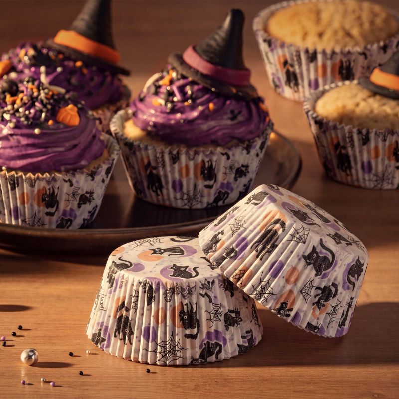 Papier-Muffinförmchen Halloween-Katze – 50 Stück - Zenker