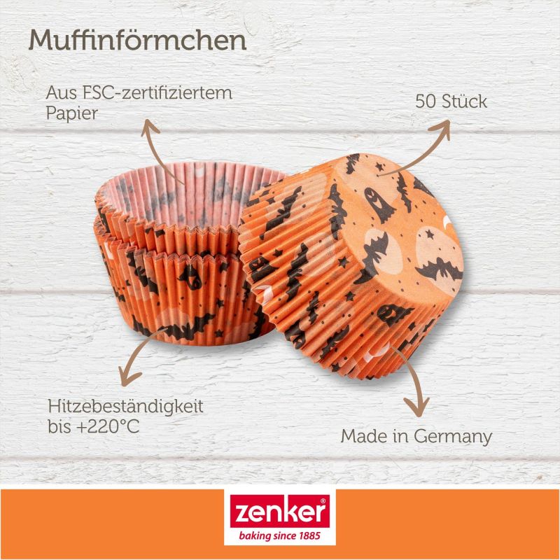 Papier-Muffinförmchen Halloween – 50 Stück - Zenker