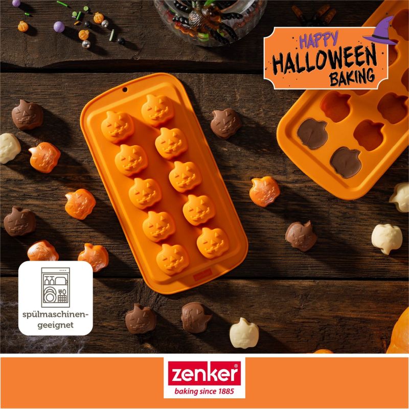 Schoko- & Eiswürfelform Mini-Kürbis – 10er - Zenker