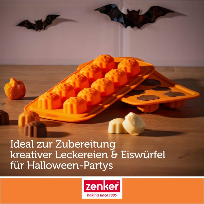 Schoko- & Eiswürfelform Mini-Kürbis – 10er - Zenker