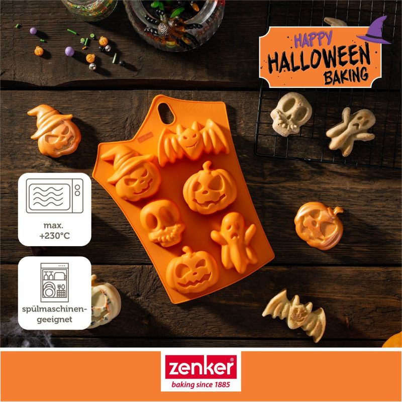 Minikuchen- & Eiswürfelform Halloween – 6er - Zenker
