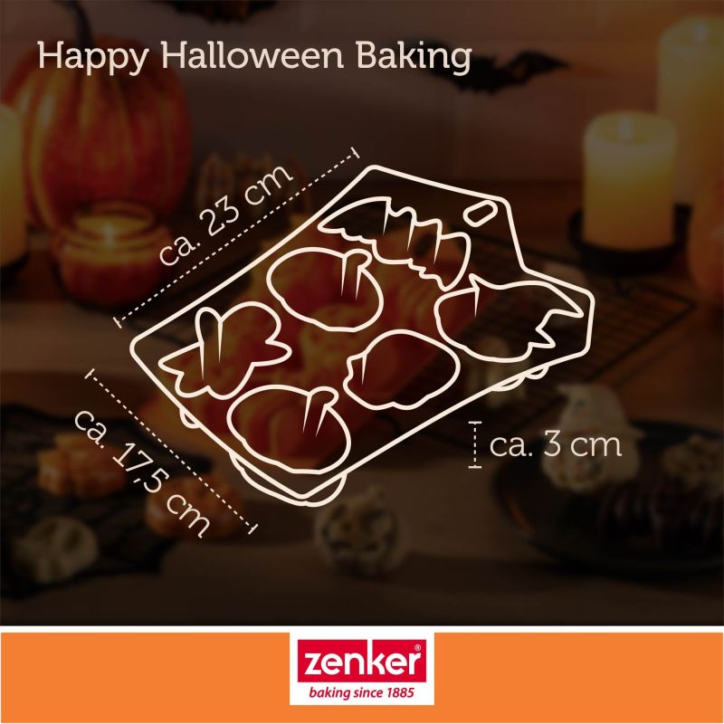 Minikuchen- & Eiswürfelform Halloween – 6er - Zenker