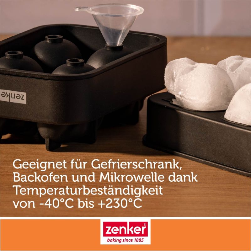 Eiswürfelformer Totenkopf – 4er -  Zenker