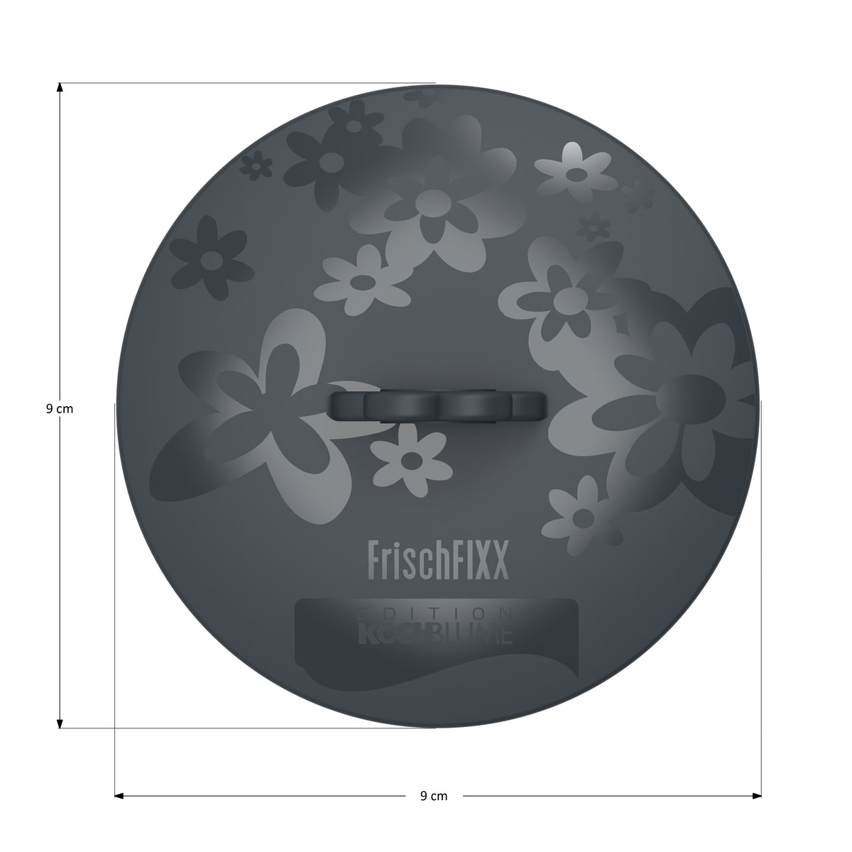 FrischFIXX 9cm anthrazit Silikondeckel
