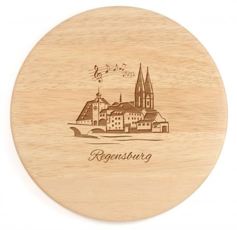 Frühstücksbrett d-24,5 Regensburg Stadtblick