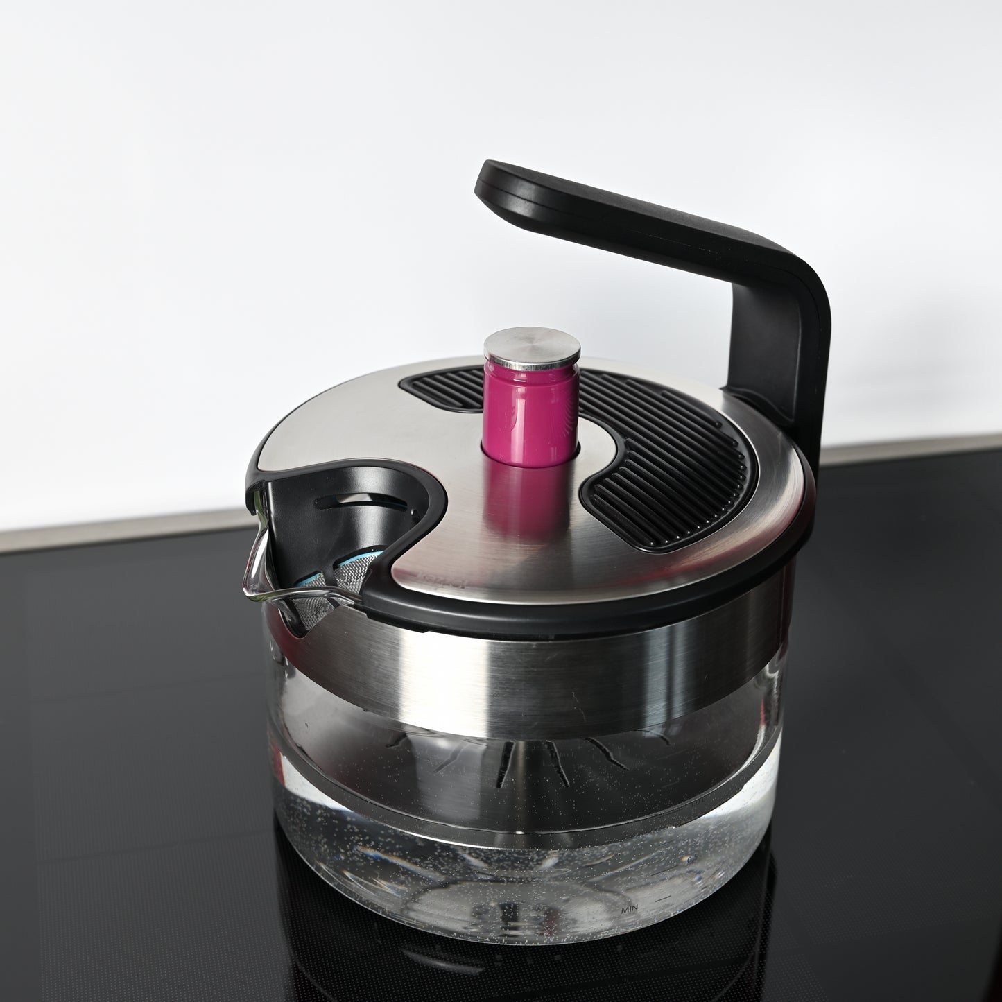 Wasserkocher 1,5l. kezzel Glas für Induktionsherde