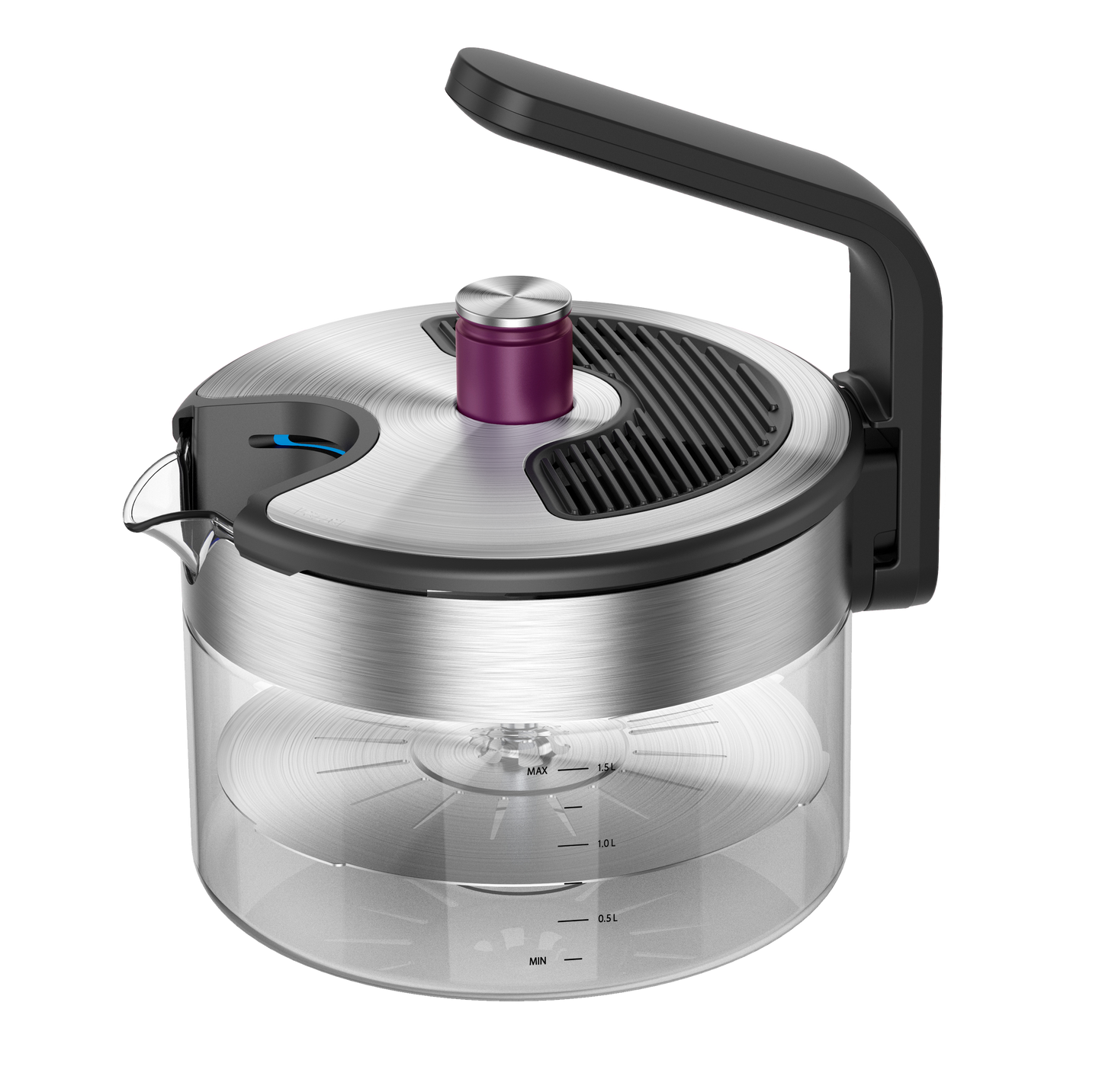 Wasserkocher 1,5l. kezzel Glas für Induktionsherde