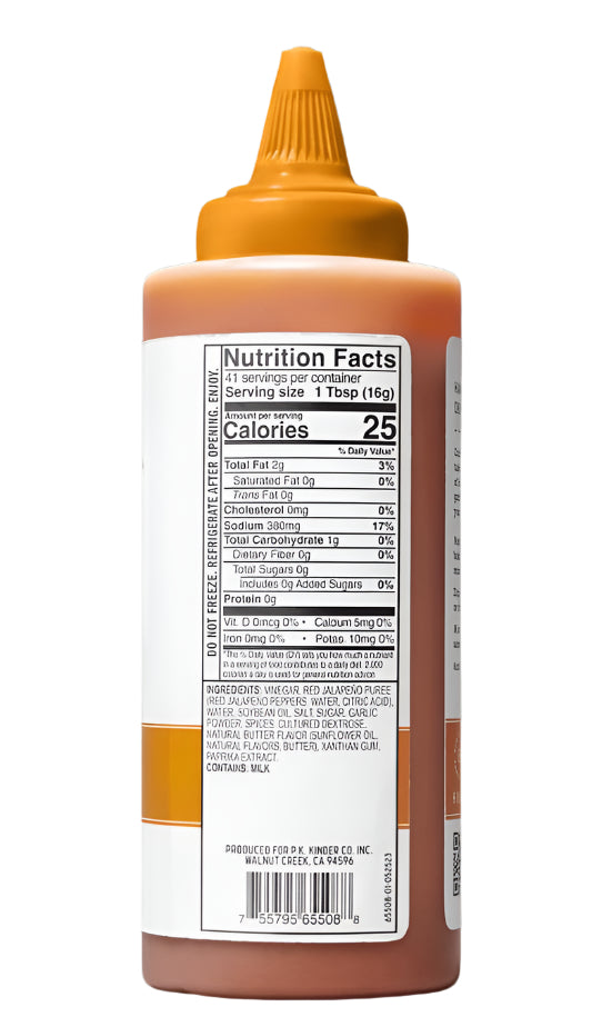 BBQ Sauce Buttery Buffalo Wing Sauce - 402 gr.