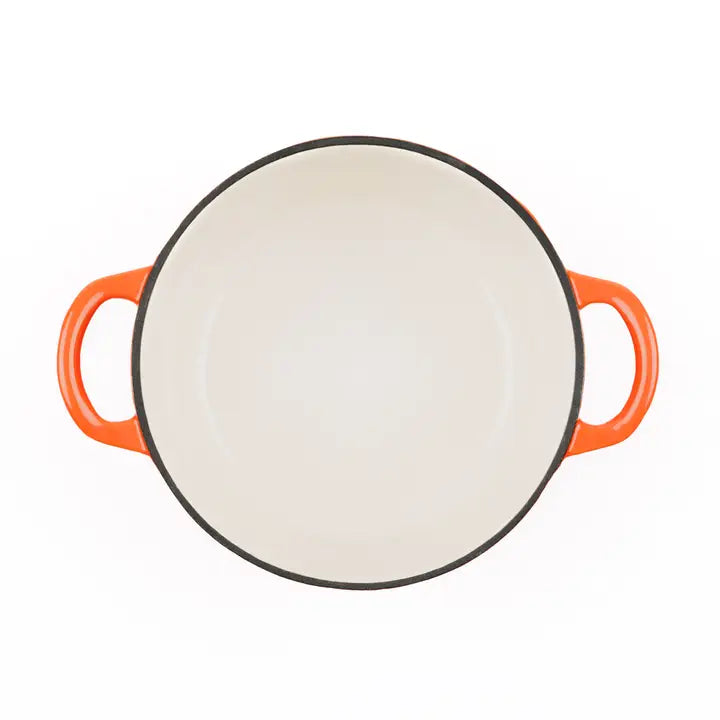 Bräter Gusseisen rund 26 cm 4,8l. ofenrot