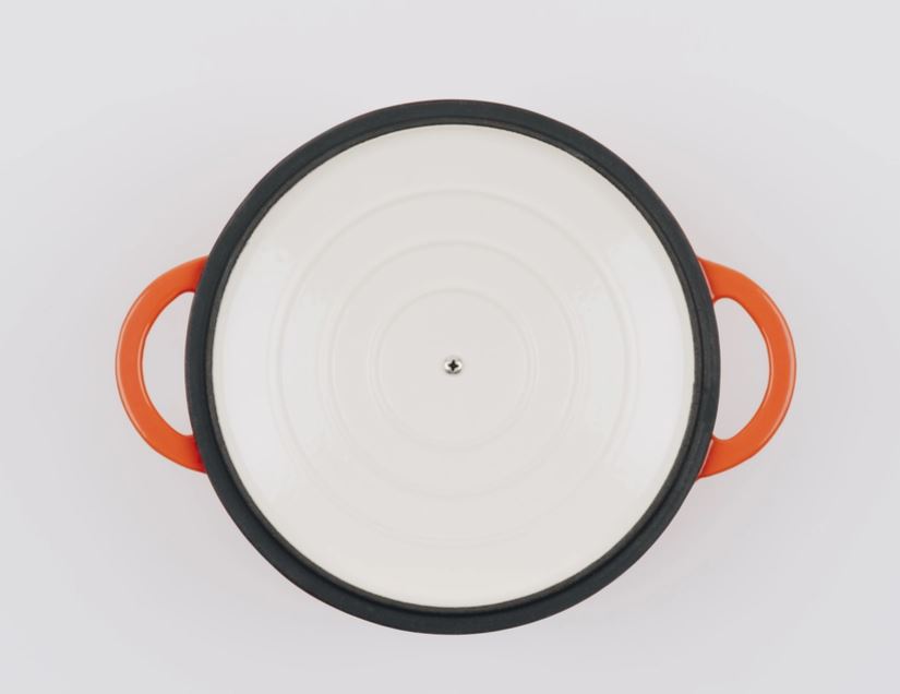 Bräter Gusseisen rund 26 cm 4,8 l. kirschrot