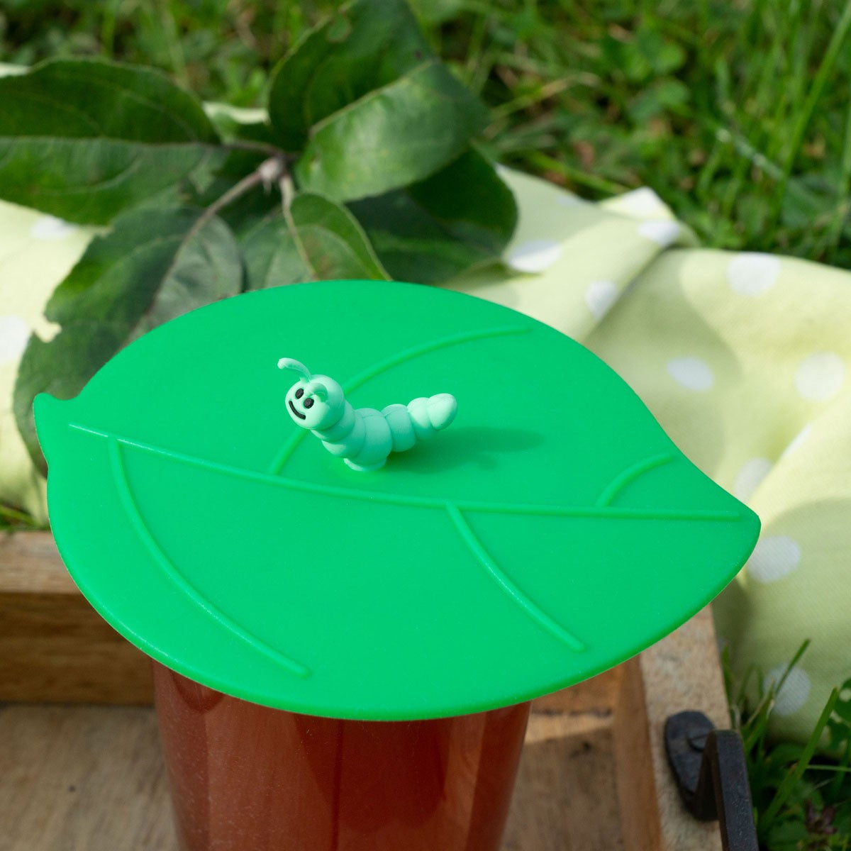Mein Deckel Garten Raupe Garten