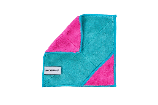 Microfasertuch türkis/pink 18x18 cm