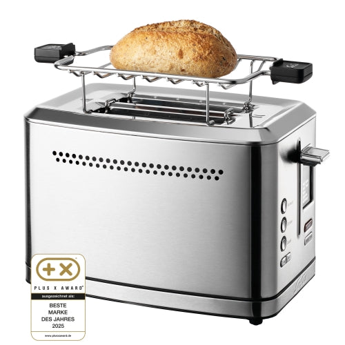 Toaster Flex m. Brötchenaufsatz (Typ 8004) Edelstahl Zwei-Schlitz Toaster