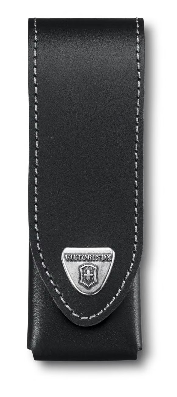 Leder-Gürteletui schwarz für Swisstool + große Taschenmesser