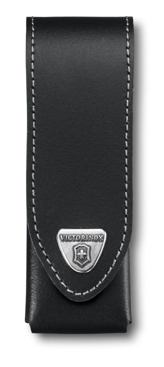 Leder-Gürteletui schwarz für Swisstool + große Taschenmesser