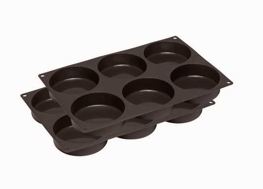 BurgerBun-Backform 2er Set Ø10cm - für 12 große Burgerbrötchen Silikon