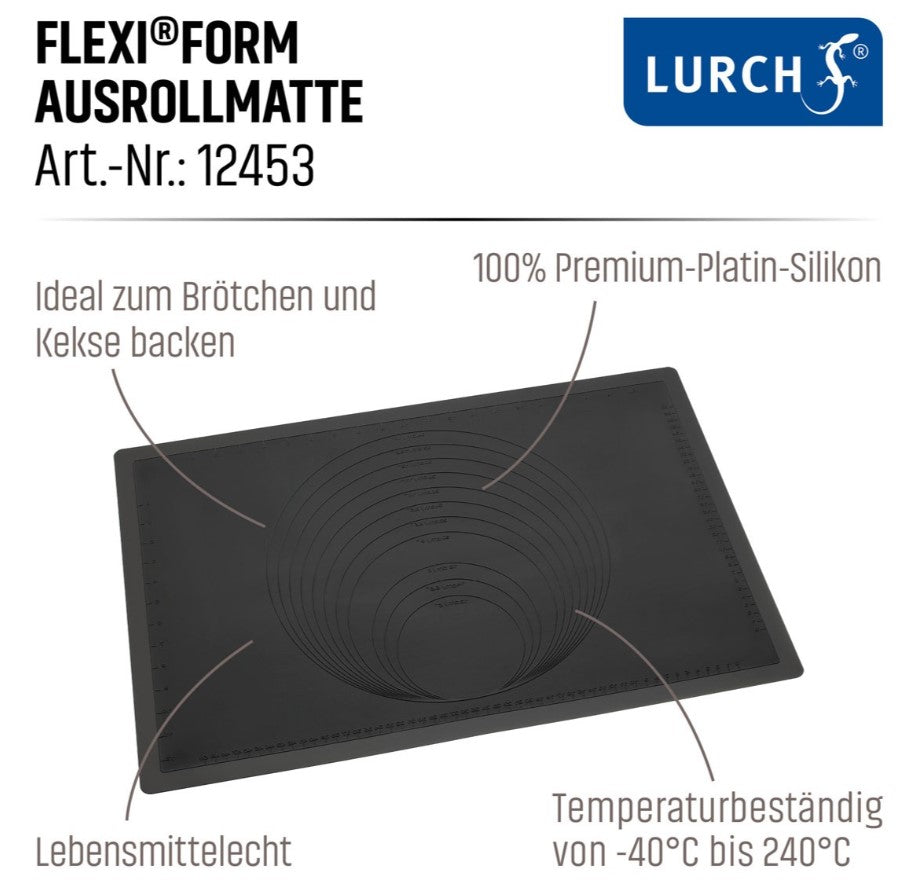 Ausroll- und Backmatte 60 × 40 cm – Antihaft-Silikonmatte