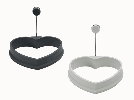 Eiformer Herz 2er Set Silikon light-/iron grey