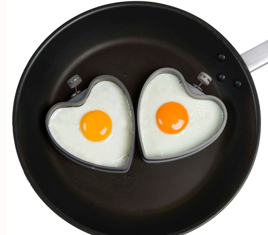 Eiformer Herz 2er Set Silikon light-/iron grey