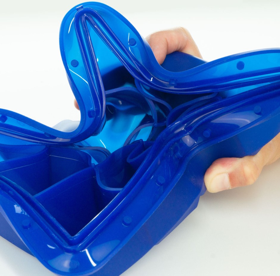 Eisformer Arctic Würfel 5cm blau mit transparentem Deckel