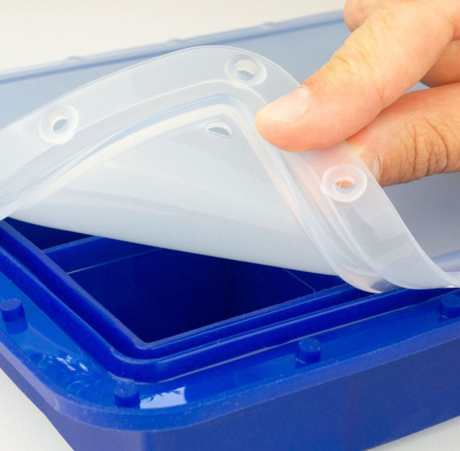Eisformer Arctic Würfel 5cm blau mit transparentem Deckel