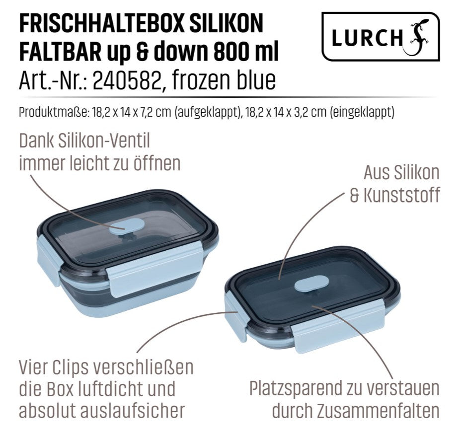 Frischhaltebox Silikon faltbar up & down 800 ml